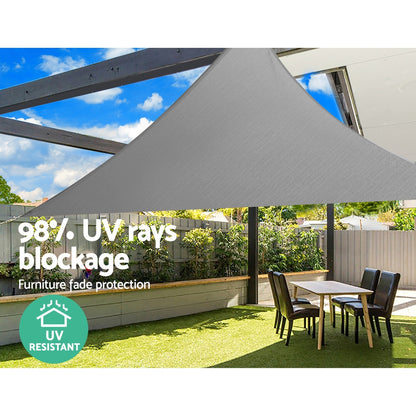 Instahut Sun Shade Sail Cloth Shadecloth Triangle Canopy 280gsm 4x4x5.7m