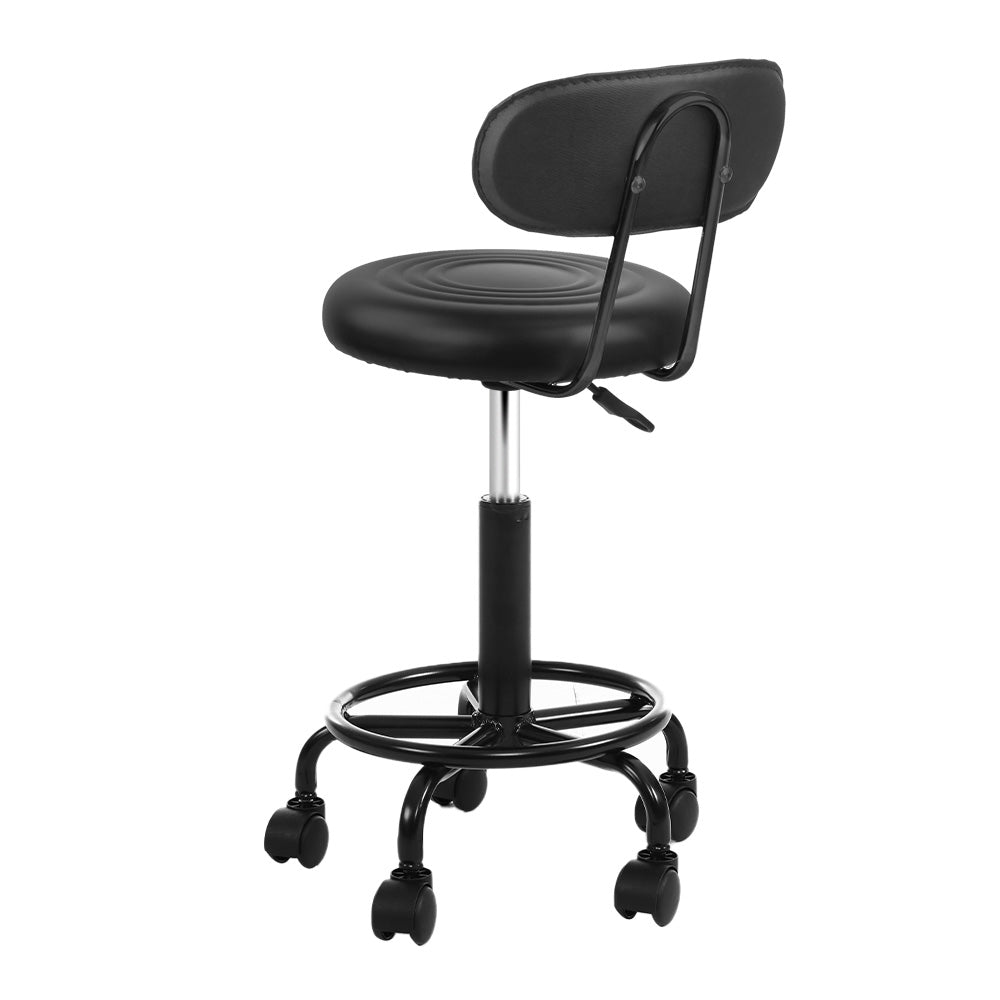 Artiss Salon Stool Swivel Chairs with Back Barber Beauty Hydralic Lift