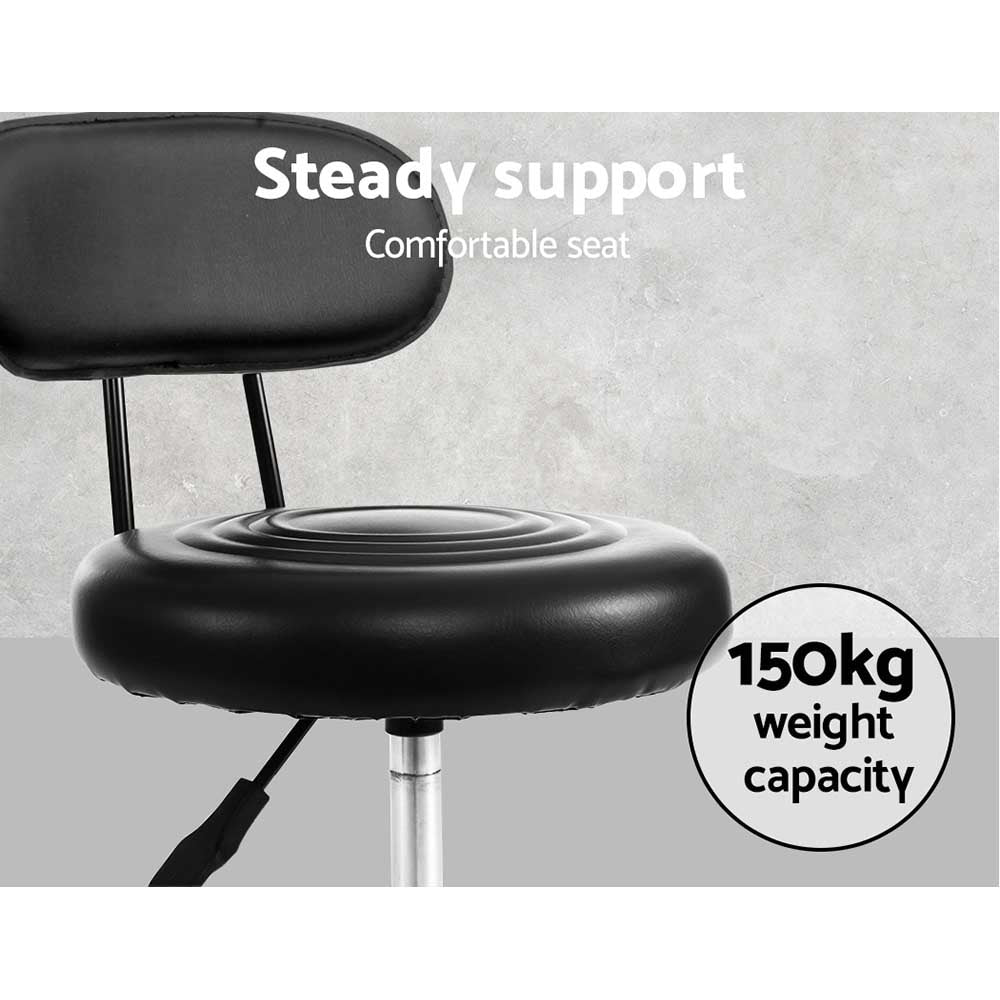 Artiss 2X Salon Stool Swivel Backrest Chair Barber Hairdressing Hydraulic Lift