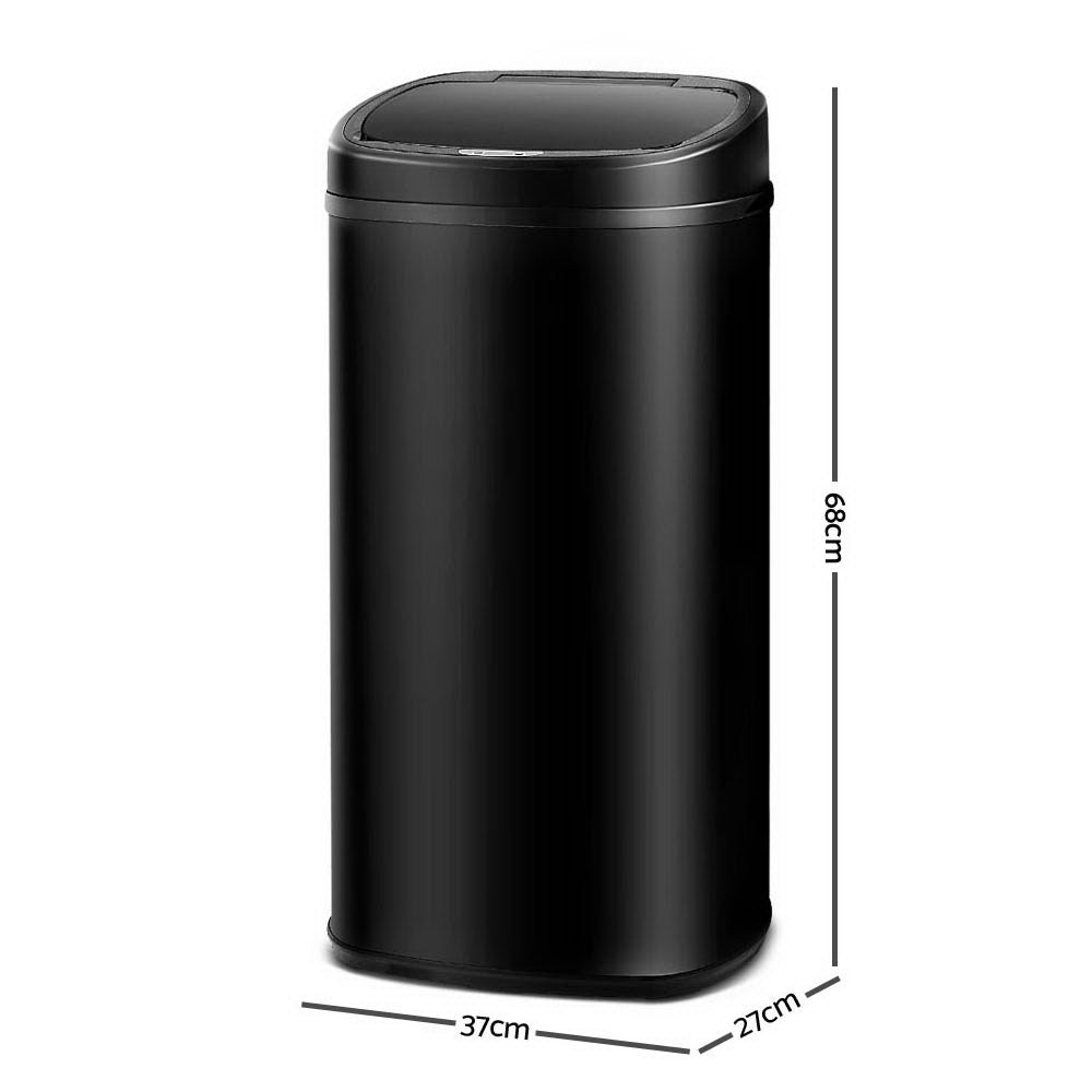 58L Motion Sensor Rubbish Bin - Black