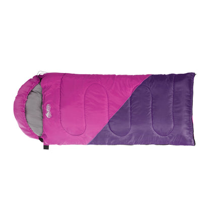 Weisshorn Sleeping Bag 136cm Kids Camping Hiking Winter Pink