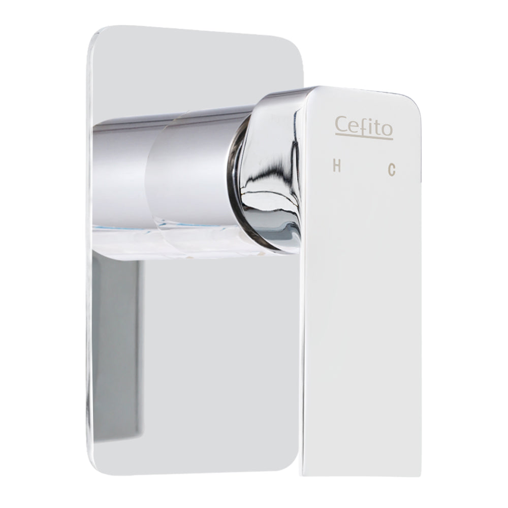 Cefito Bathroom Mixer Tap Faucet Rain Shower head Set Hot And Cold Diverter DIY Chrome