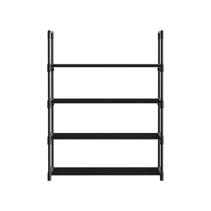 Artiss Shoe Rack Stackable Shelves 4 Tiers 55cm Shoes Storage Stand Black