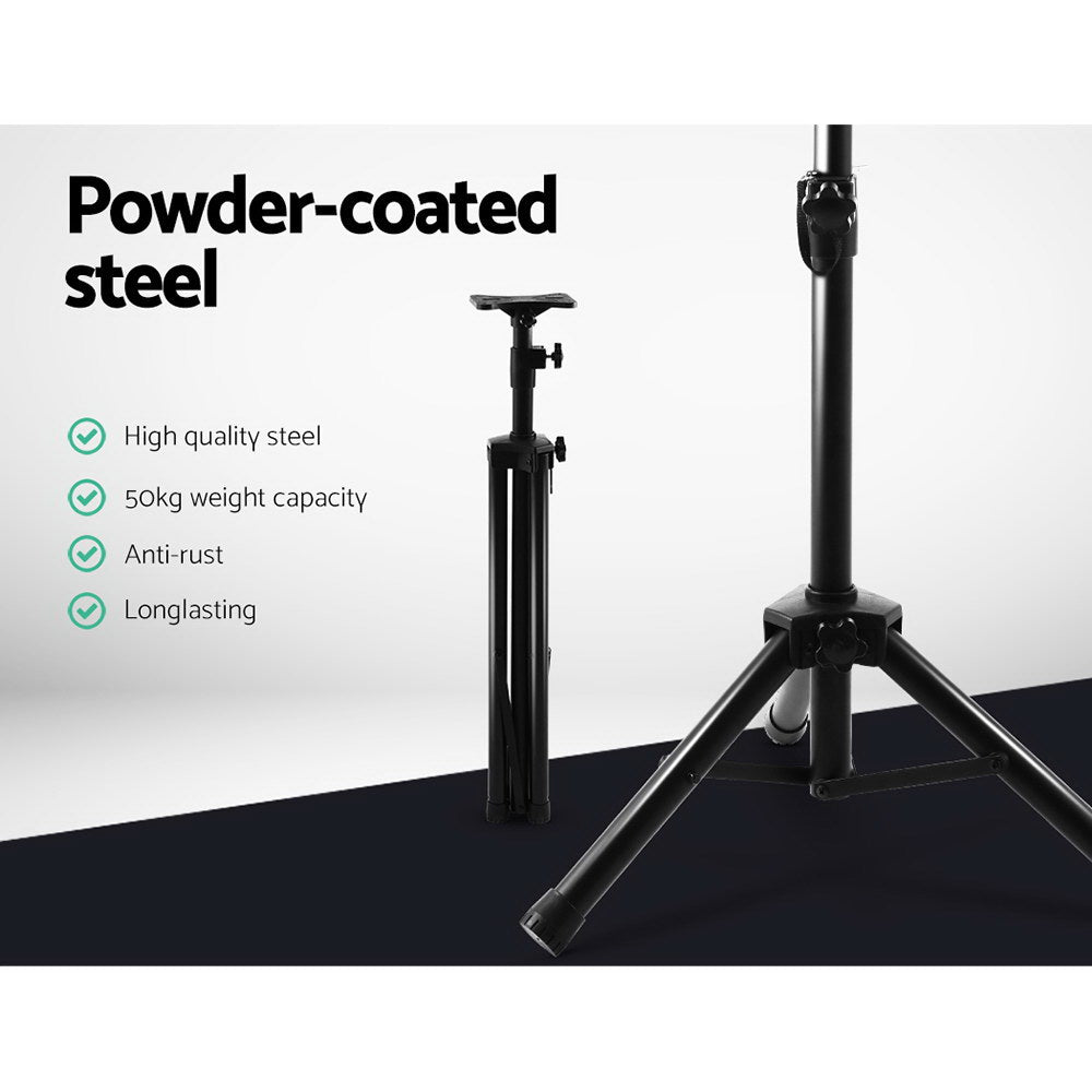 Set of 2 Adjustable 120CM Speaker Stand - Black