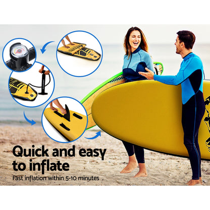 Weisshorn Stand Up Paddle Board Inflatable Kayak SUP Surfboard Paddleboard 10FT