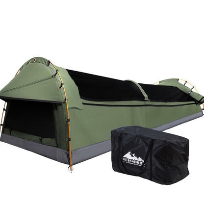 Weisshorn Swags King Single Camping Swag Canvas Tent Deluxe