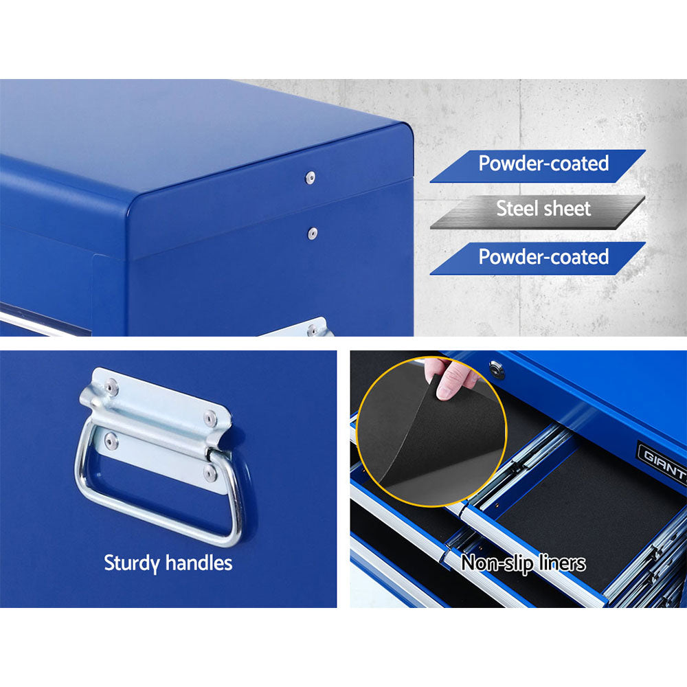 Giantz 10-Drawer Tool Box Chest Cabinet Garage Storage Toolbox Blue