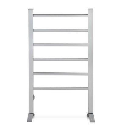 Devanti Electric Heated Towel Rail Rails Warmer Rack Aluminium 6 Bars