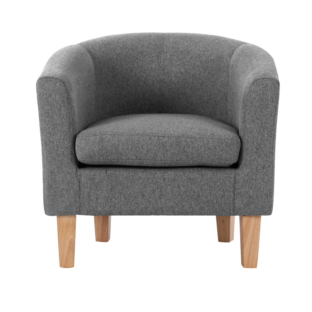 Artiss Abby Fabric Armchair - Grey