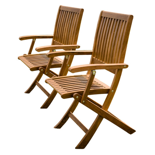 Set of 2 maculata folding armchairs