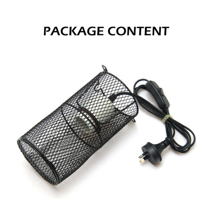 Reptile Ceramic Heat Lamp 200W Holder Snake Chicken Brooder Light Switch Cage