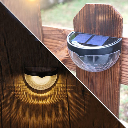 6PCS Solar Powered LED Wall Lights Door Fence Lights Outdoor Garden Lamp Light