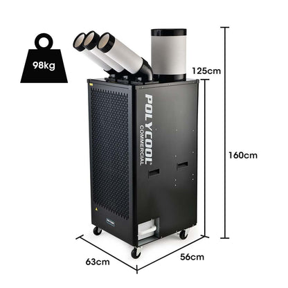 POLYCOOL 6.5kW Portable Industrial Spot Cooler, with Triple Cooling Ducts