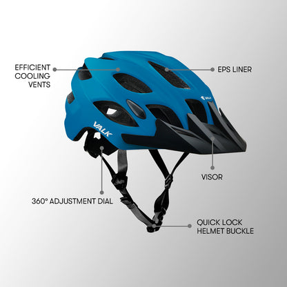 VALK Mountain Bike Helmet Small 54-56cm MTB Bicycle Cycling Safety Accessories