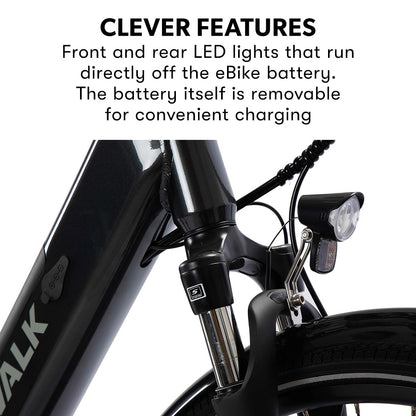 2023 Valk Metro ST 5 + Electric Bike, Mid-Drive, Step-Through, Medium, Dark Grey