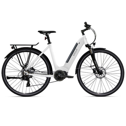 2023 Valk Metro ST 5 + Electric Bike, Mid-Drive, Step-Through, Medium, White