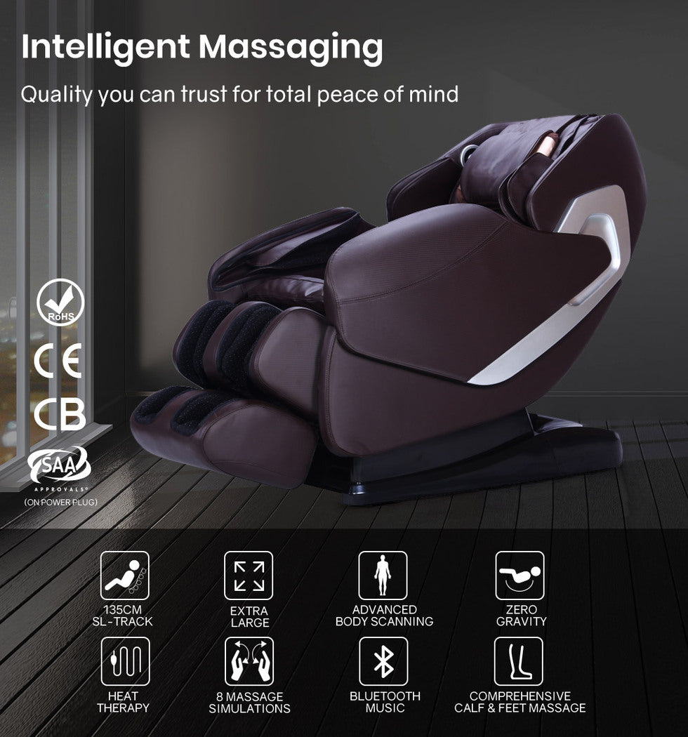 FORTIA Electric Massage Chair Zero Gravity Heating Kneading Recliner Full Body Shiatsu Massager