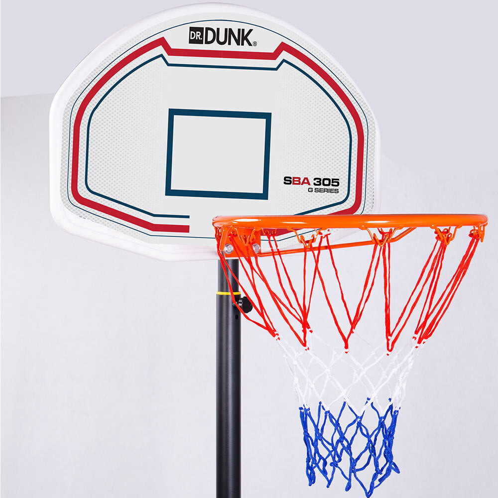 Dr.Dunk Basketball Hoop Stand System Kids Height Adjustable Portable Net Ring