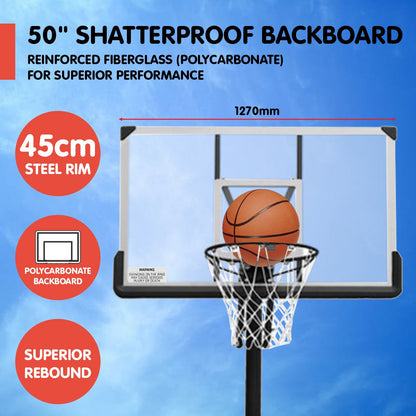 Kahuna Height-Adjustable Basketball Portable Hoop for Kids and Adults