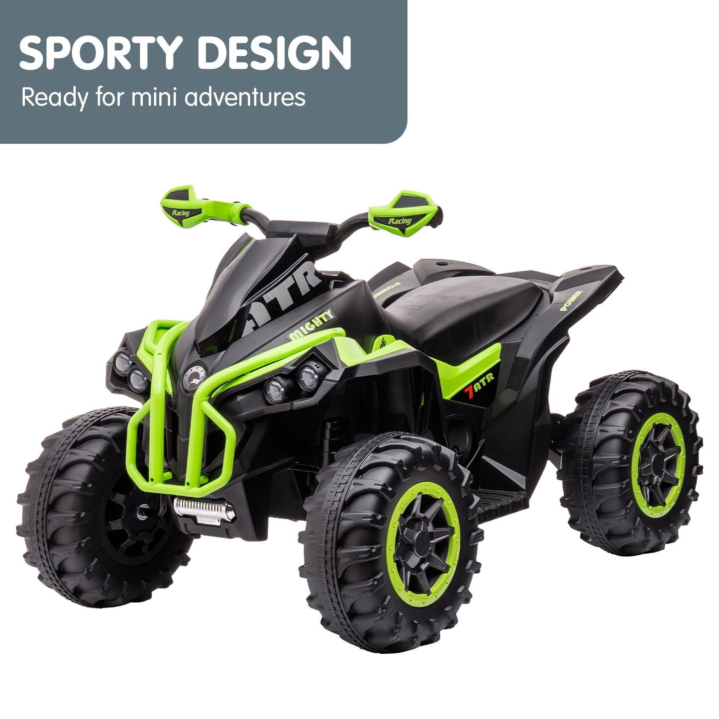 Kahuna GTS99 Kids Electric Ride On Quad Bike Toy ATV 50W - Green