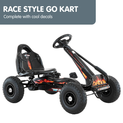 Kahuna G95 Kids Ride On Pedal-Powered Go Kart - Black