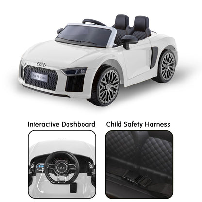 Kahuna R8 Spyder Audi Licensed Kids Electric Ride On Car Remote Control - White