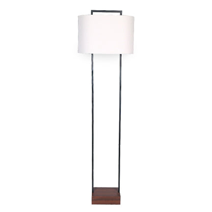 Sarantino Wood Floor Lamp in Cherry Finish