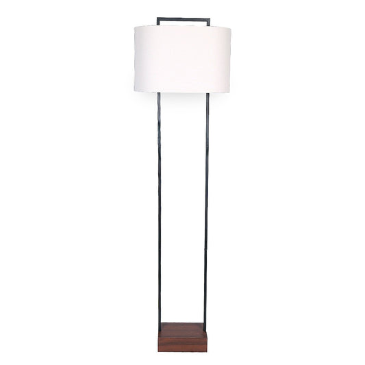 Sarantino Wood Floor Lamp in Cherry Finish