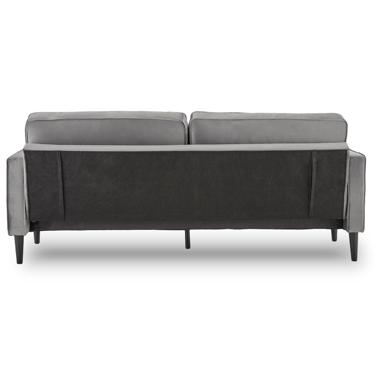 Sarantino Faux Velvet Sofa Bed Couch Furniture Lounge Suite Seat Grey