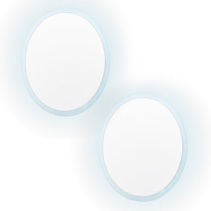 2 Set La Bella LED Wall Mirror Round Touch Anti-Fog Makeup Decor Bathroom Vanity 70cm