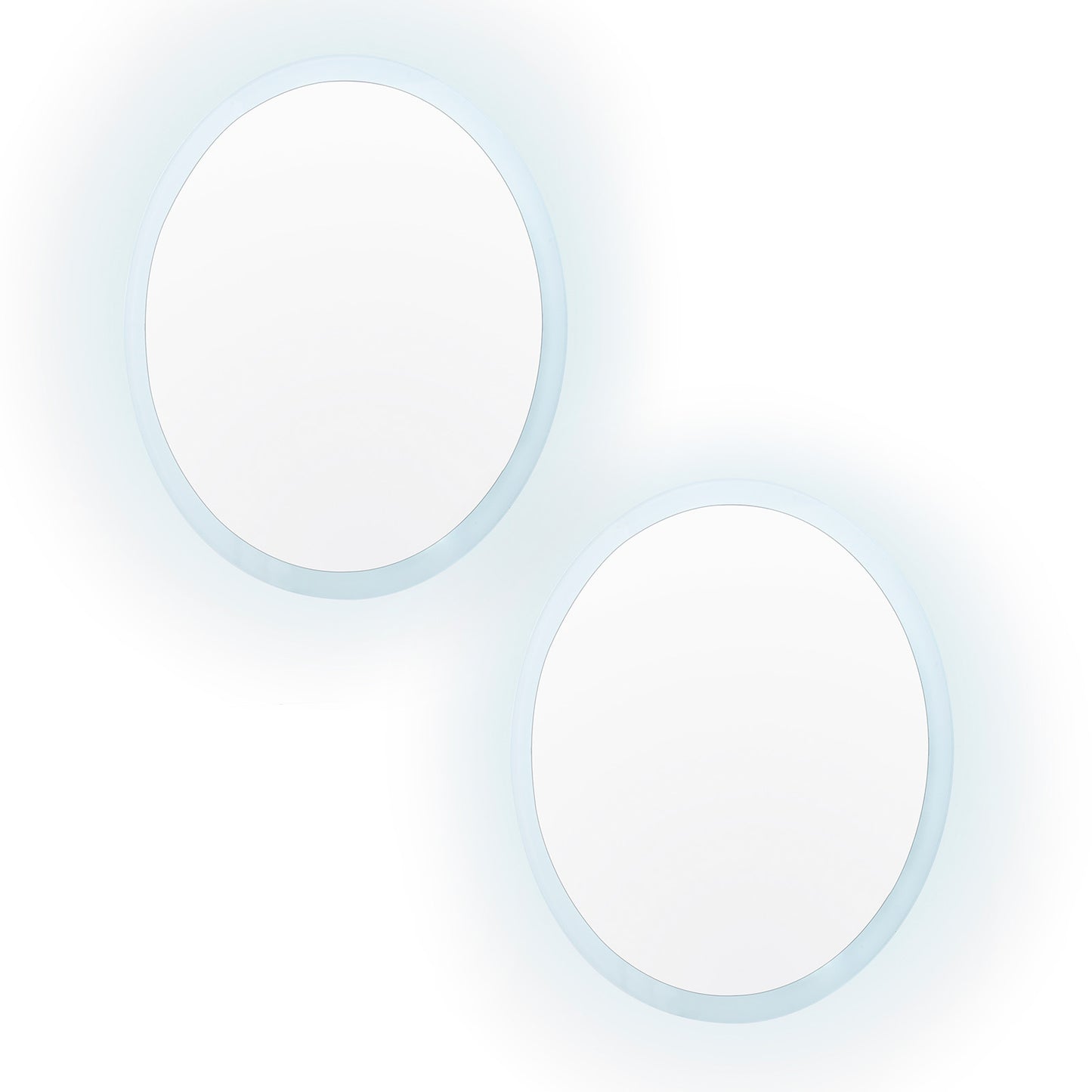 2 Set La Bella LED Wall Mirror Round Touch Anti-Fog Makeup Decor Bathroom Vanity 80cm