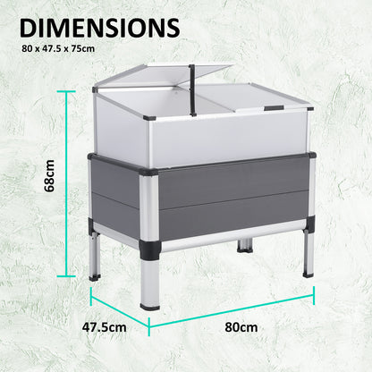 Home Ready 2 Set Cold Frame Greenhouse Cover Raised Garden Bed Stand Planter