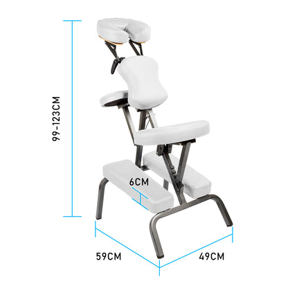 Forever Beauty White Portable Beauty Massage Foldable Chair Table Therapy Waxing Aluminium