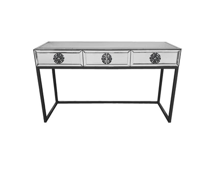 Athens Mirrored Console Table -Black