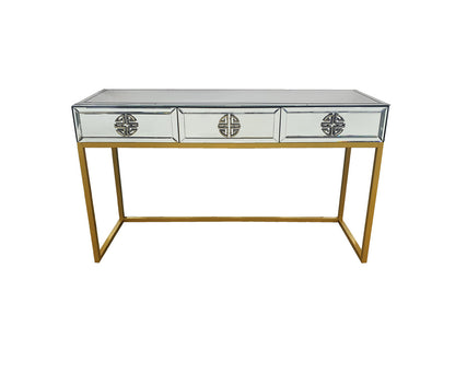 Athens Mirrored Bed Console Table -Gold