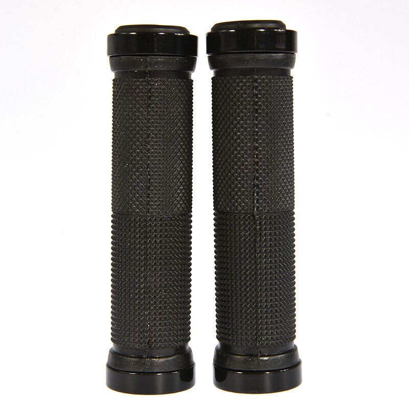 Bike Handlebar Grips MTB Mountain BMX Bike Bicycle Soft BLACK Fixed Double Lock Screw Tight Grips - Easy Fit - Rockbros