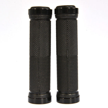 Bike Handlebar Grips MTB Mountain BMX Bike Bicycle Soft BLACK Fixed Double Lock Screw Tight Grips - Easy Fit - Rockbros