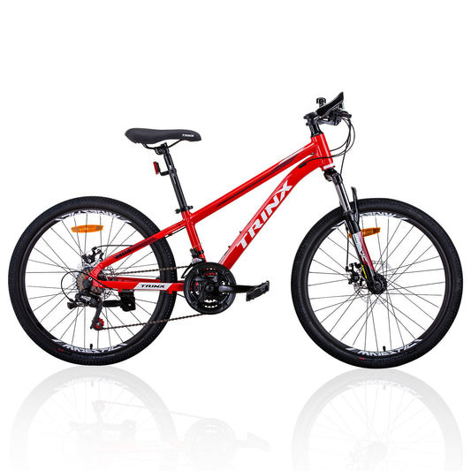 Trinx M114 24 Inch Wheel Kids Mountain Bike 21 Speed MTB Red