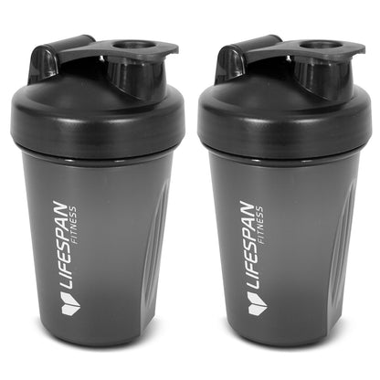 Lifespan Fitness Shaker Bottle 500ml in Black (Pack of 8)