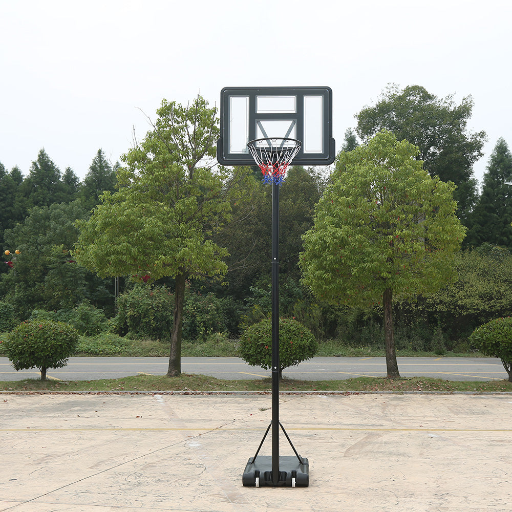 3.05M Dunk Master M021A2 Basketball Hoop System Height Adjustable Rim Kid Black