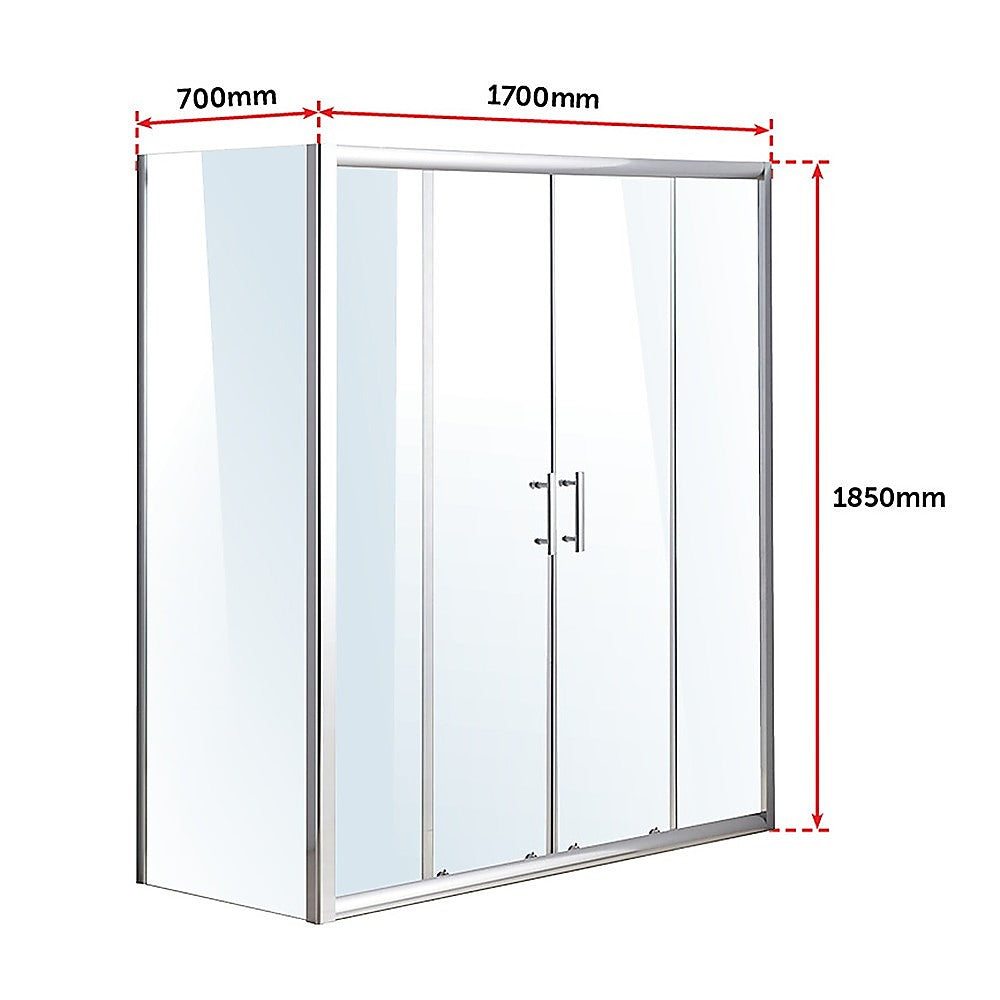 1700 X 700 Sliding Door Safety Glass Shower Screen By Della Francesca