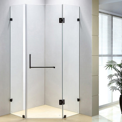 900 x 900mm Frameless 10mm Glass Shower Screen By Della Francesca