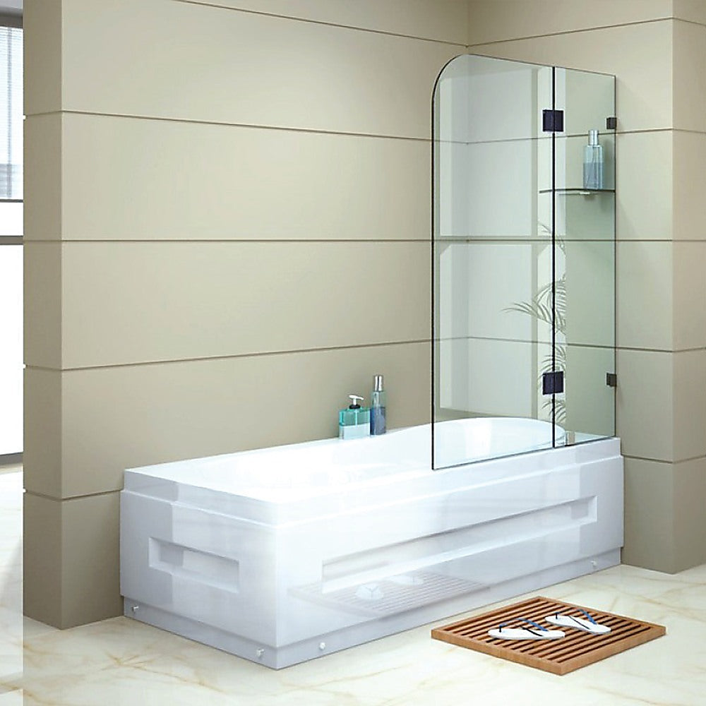 1200 x 1450mm Frameless Bath Panel 10mm Glass Shower Screen By Della Francesca