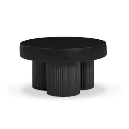 Maya Ribbed Black Coffee Table