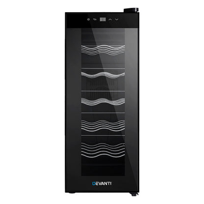 Devanti Wine Cooler 12 Bottle Thermoelectric Fridge Storage Chiller