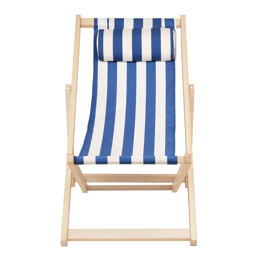 Gardeon Outdoor Furniture Sun Lounge Beach Chairs Deck Chair Folding Wooden Patio