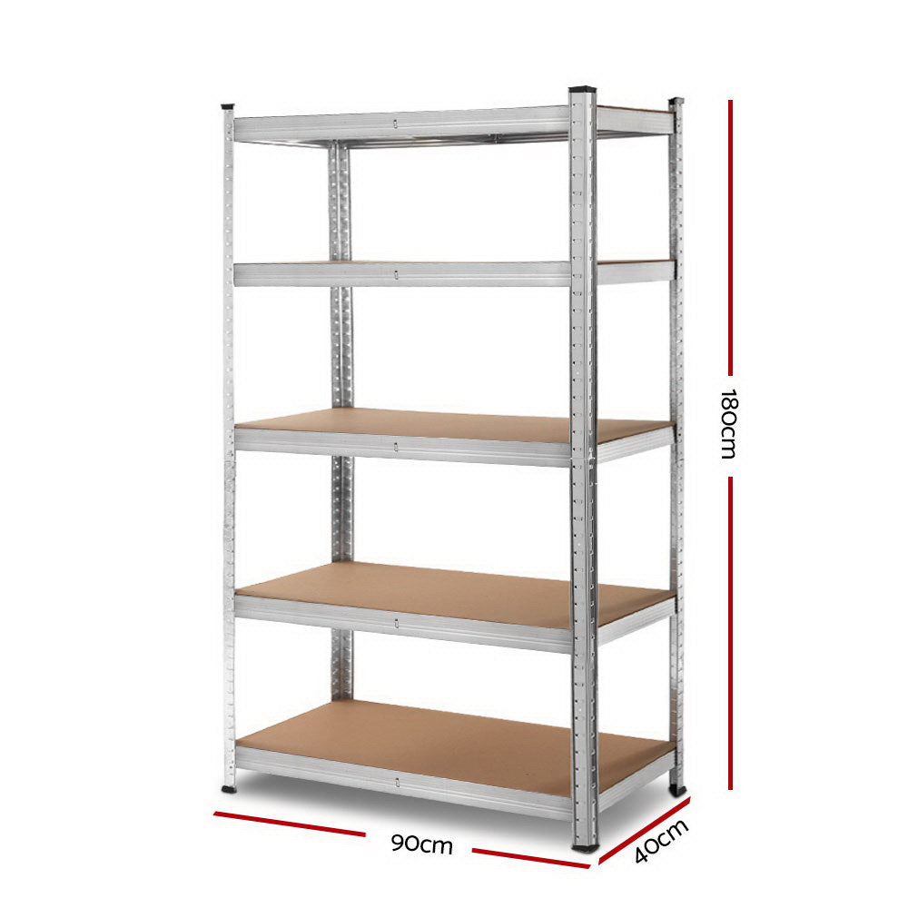 Giantz 1.8M Warehouse Racking Rack Shelving Garage Steel Metal Storage Shelves Silver