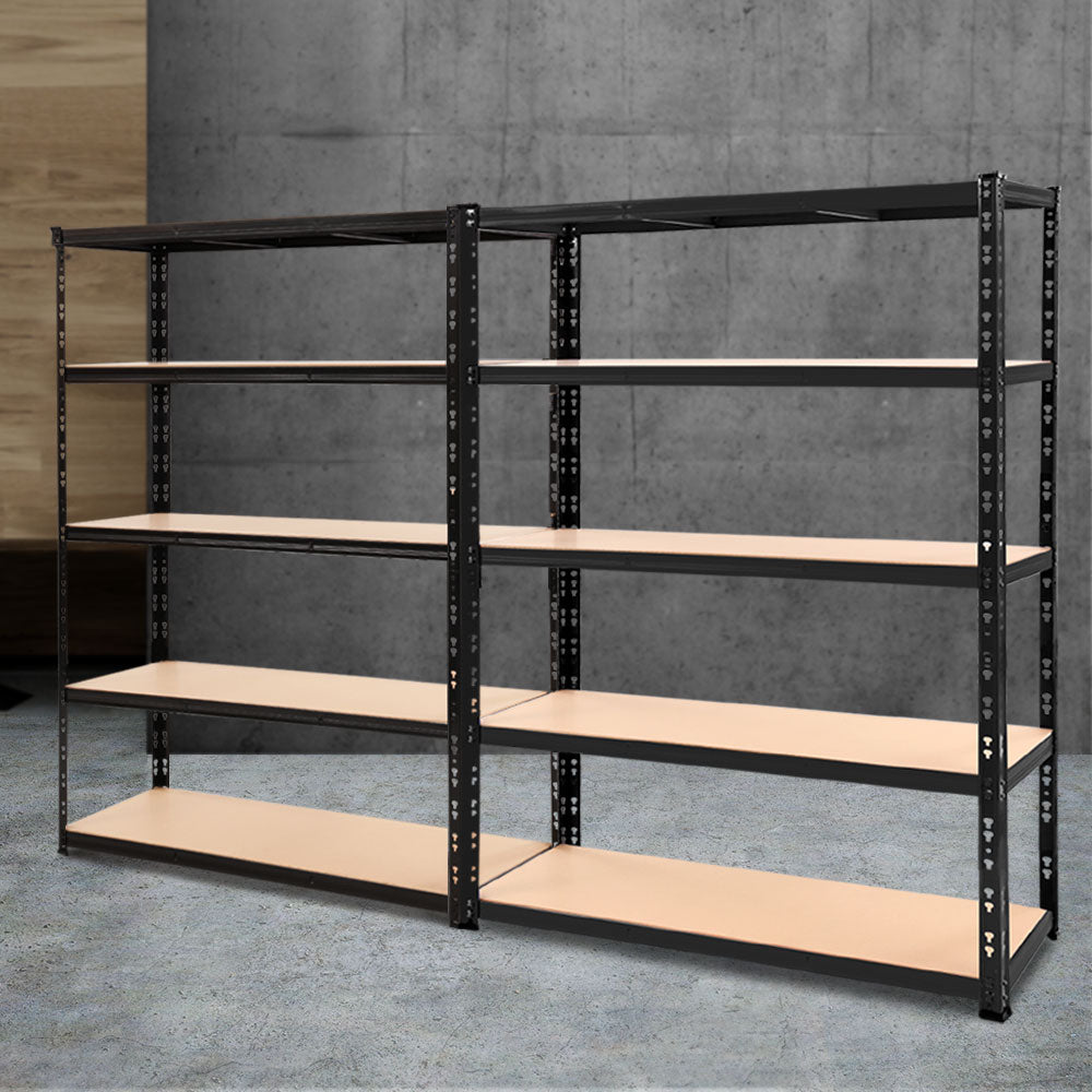 Giantz 2.4MX1.8M Garage Shelving Warehouse Rack Pallet Racking Storage Steel Black