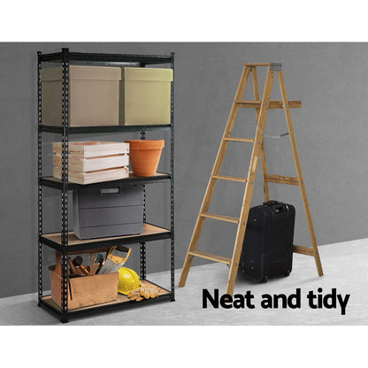 Giantz 1.5M Warehouse Racking Rack Storage Shelf Organiser Industrial Shelving Garage Kitchen Store Shelves Steel