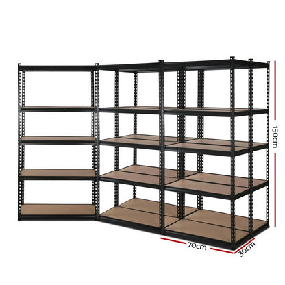 5x1.5M Warehouse Shelving Racking Storage Garage Steel Metal Shelves Rack